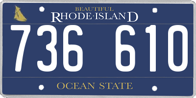 RI license plate 736610