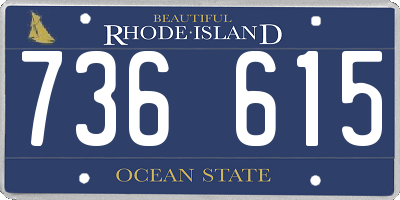 RI license plate 736615