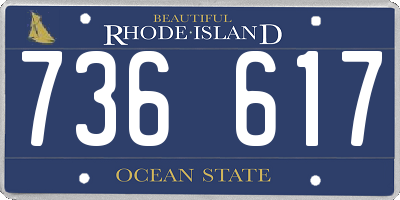 RI license plate 736617