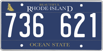 RI license plate 736621