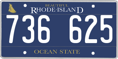 RI license plate 736625