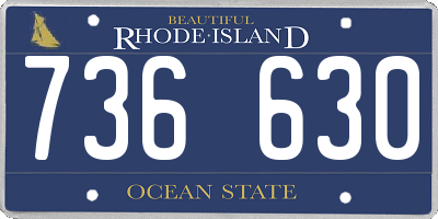 RI license plate 736630