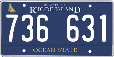 RI license plate 736631