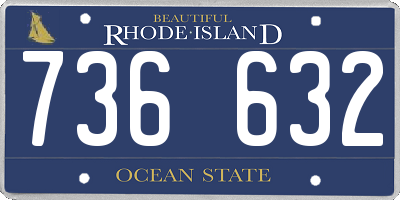 RI license plate 736632