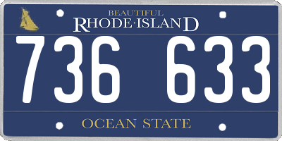 RI license plate 736633
