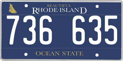 RI license plate 736635