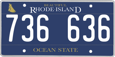 RI license plate 736636
