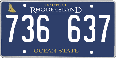 RI license plate 736637