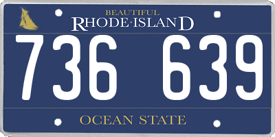 RI license plate 736639