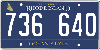 RI license plate 736640