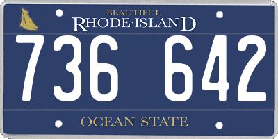 RI license plate 736642