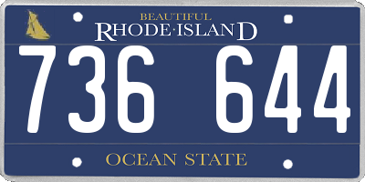 RI license plate 736644