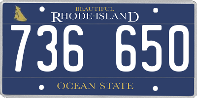 RI license plate 736650