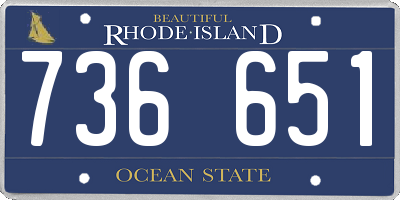 RI license plate 736651