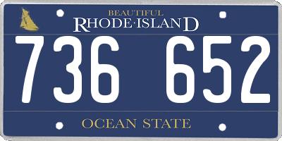 RI license plate 736652