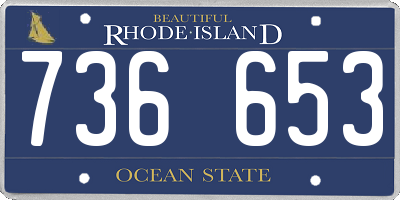 RI license plate 736653