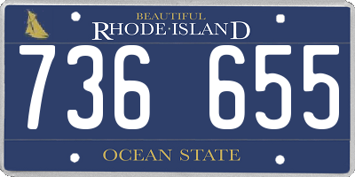 RI license plate 736655
