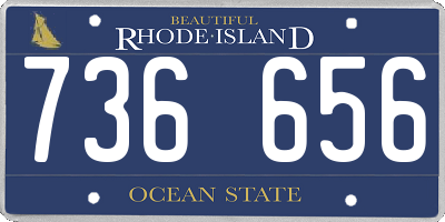 RI license plate 736656