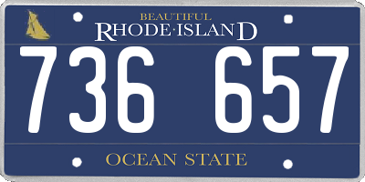 RI license plate 736657