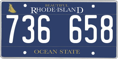 RI license plate 736658