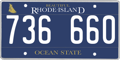 RI license plate 736660