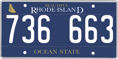 RI license plate 736663