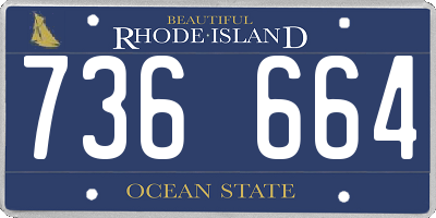 RI license plate 736664