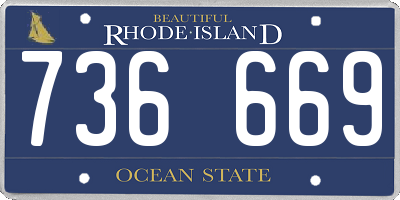 RI license plate 736669