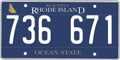 RI license plate 736671