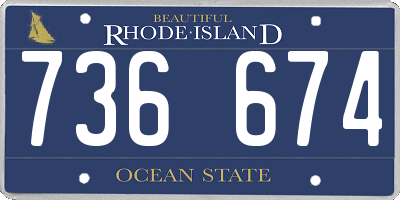 RI license plate 736674