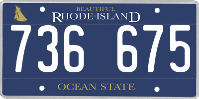 RI license plate 736675