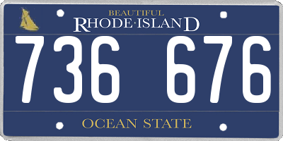 RI license plate 736676