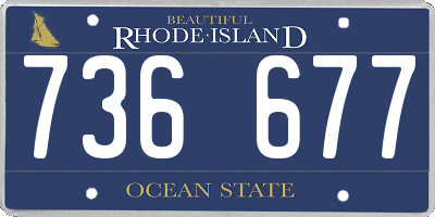 RI license plate 736677