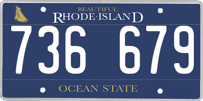 RI license plate 736679