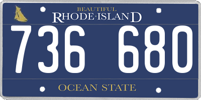RI license plate 736680