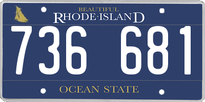 RI license plate 736681