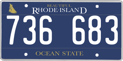 RI license plate 736683