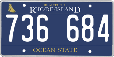 RI license plate 736684