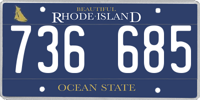 RI license plate 736685