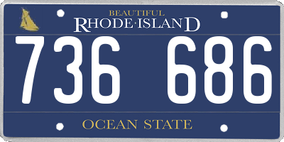 RI license plate 736686