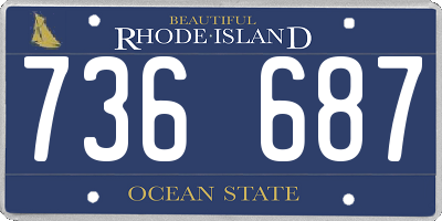 RI license plate 736687