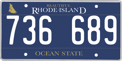RI license plate 736689