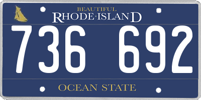 RI license plate 736692