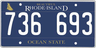 RI license plate 736693