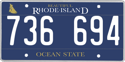 RI license plate 736694