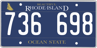 RI license plate 736698