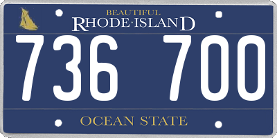 RI license plate 736700