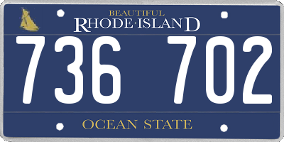RI license plate 736702