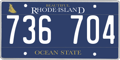 RI license plate 736704