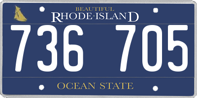 RI license plate 736705